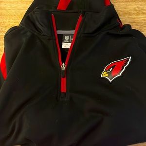 EUC NFL Arizona Cardinals 3/4 zip pullover